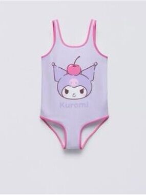 Zara Kids Lavender and Pink Kuromi One-Piece Swimsuit